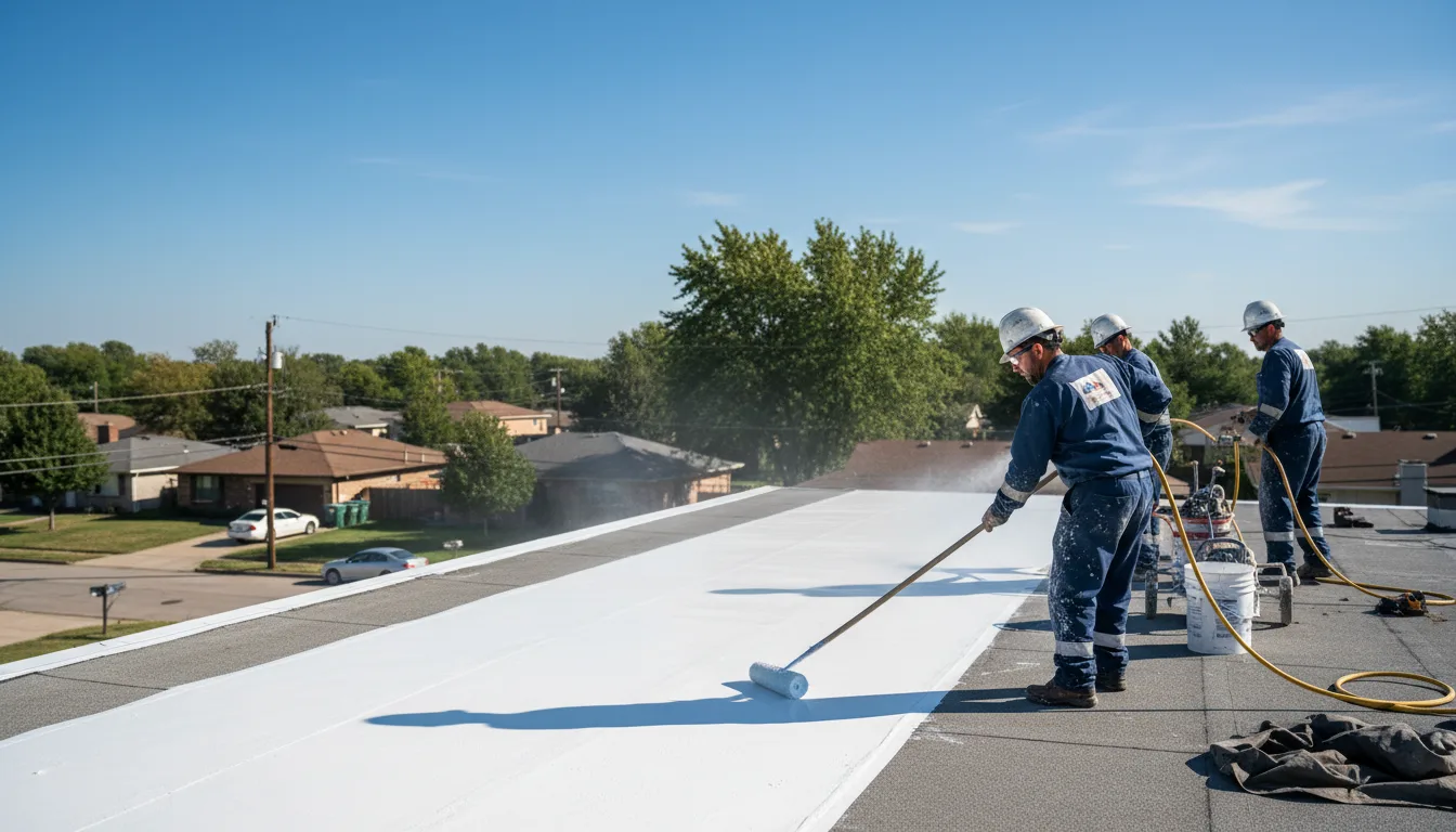 Commercial roof coating in Wysox, PA near me